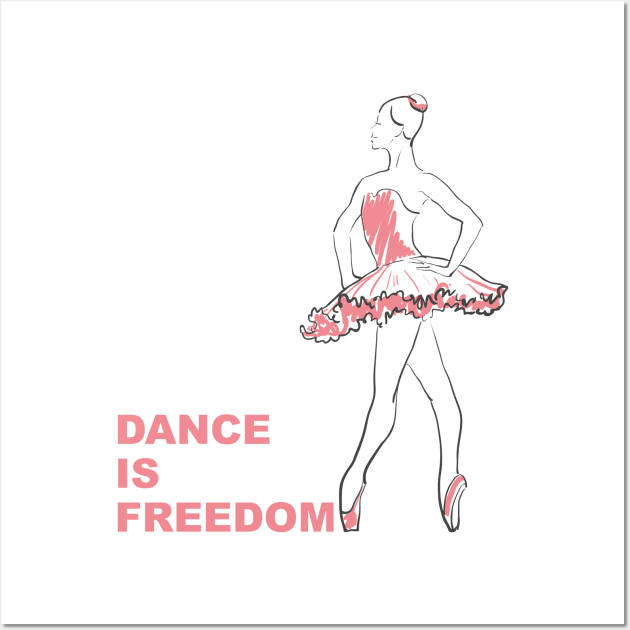 Dance is freedom Wall Art by Olga Berlet